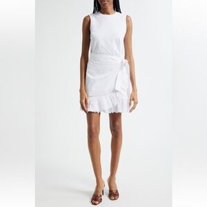 Cinq à Sept Sleeveless Eyelet Stretch Cotton Wrap Dress white size small NWT
